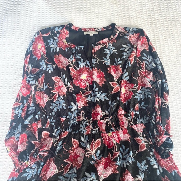 LOFT floral print long sleeve dress size 24 - Picture 2 of 2